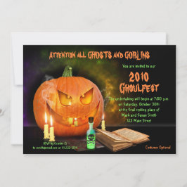 Creepy Jack O'Lantern Halloween fest-inbjudan Inbjudningar