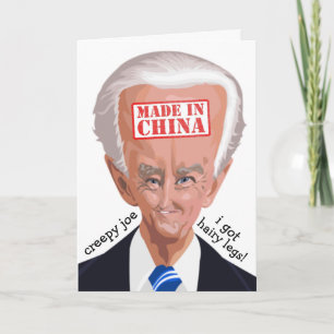 CREEPY JOE BIDEN FUNNY FÖDELSEDAGSKORT KORT