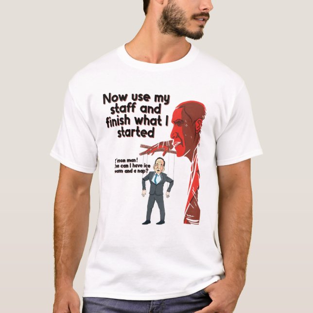 Creepy Joe Puppet Laugh at America Republican Cons T Shirt (Framsida)