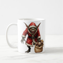 Creepy jul Goblin - Mörk Fantasy Evil Santa Kaffemugg