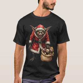Creepy jul Goblin - Mörk Fantasy Evil Santa T Shirt