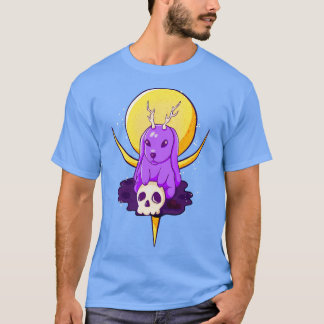 Creepy-kanin med Antlers ockcult Goth T Shirt