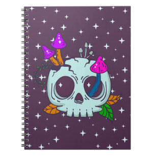 Creepy Kawaii Skull och svampar bärbar dator Anteckningsbok