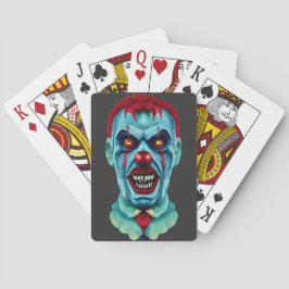Creepy Killer Zombie Clown Horror Art Casinokort