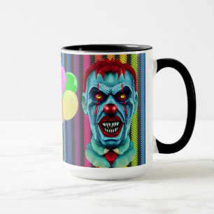 Creepy Killer Zombie Clown Horror Art Mugg
