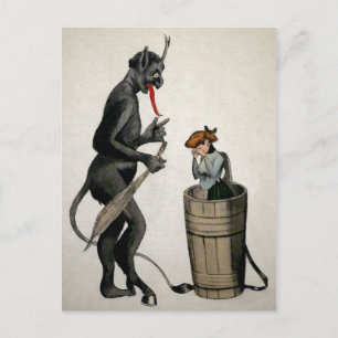 Creepy Krampus Vykort