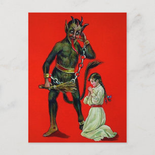 Creepy Krampus Vykort