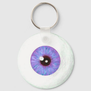 Creepy Lavendar Azure Eyeball Keychain Nyckelring