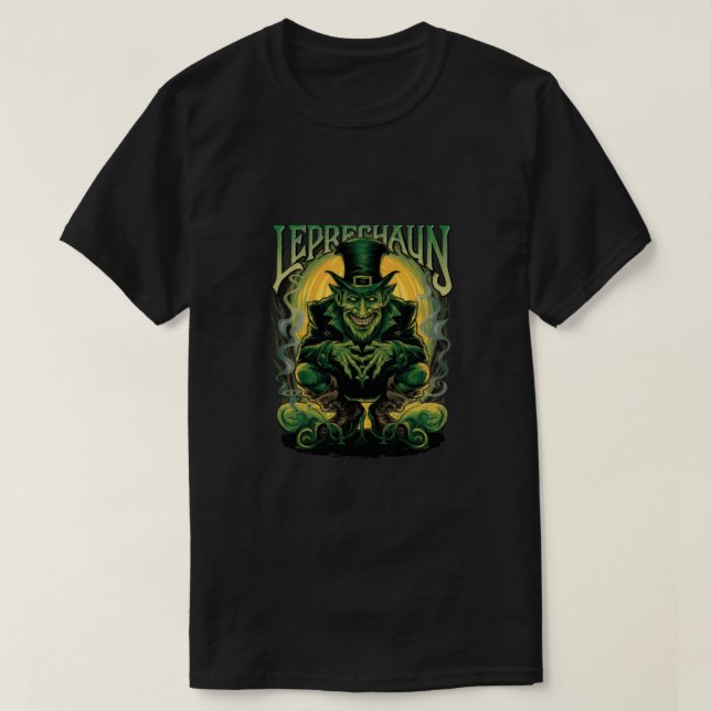 Creepy Leprechaun T Shirt (Design framsida)