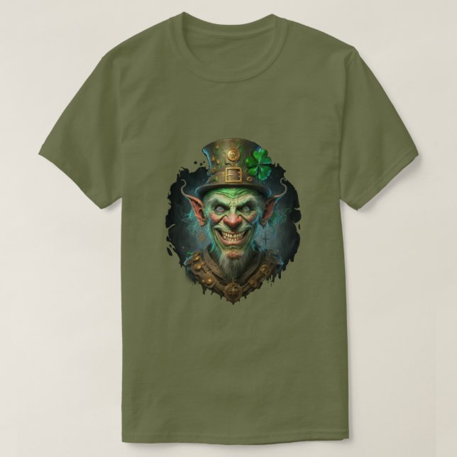 Creepy Leprechaun T Shirt (Design framsida)