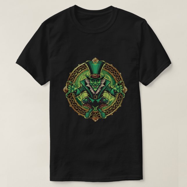 Creepy Leprechaun T Shirt (Design framsida)