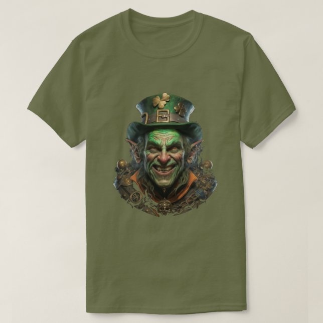 Creepy Leprechaun T Shirt (Design framsida)