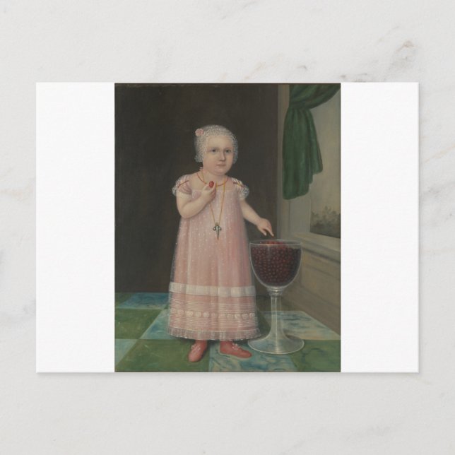 Creepy Little Girl Eats Candy Vykort (Framsida)