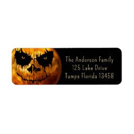 Creepy Måne Returadress Etikett