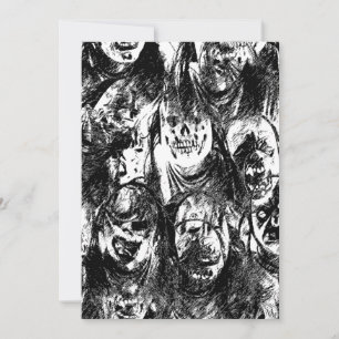 Creepy Masks Inbjudningar