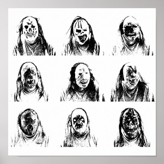 Creepy Masks Poster (Framsidan)