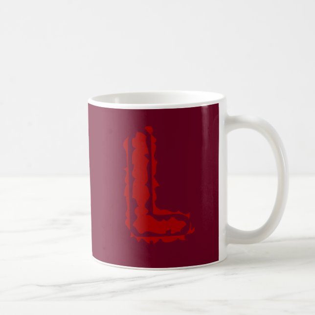 Creepy Monogram Red på Red Kaffemugg (Höger)