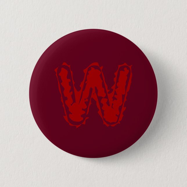 Creepy Monogram Red på Red Knapp (Framsida)