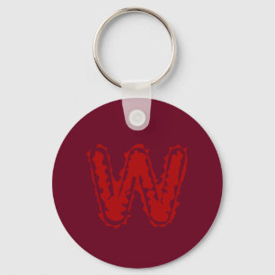 Creepy Monogram Red på Red Nyckelring