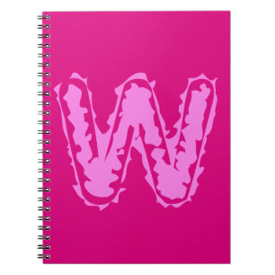 Creepy Monogram Rosa på Rosa Anteckningsbok