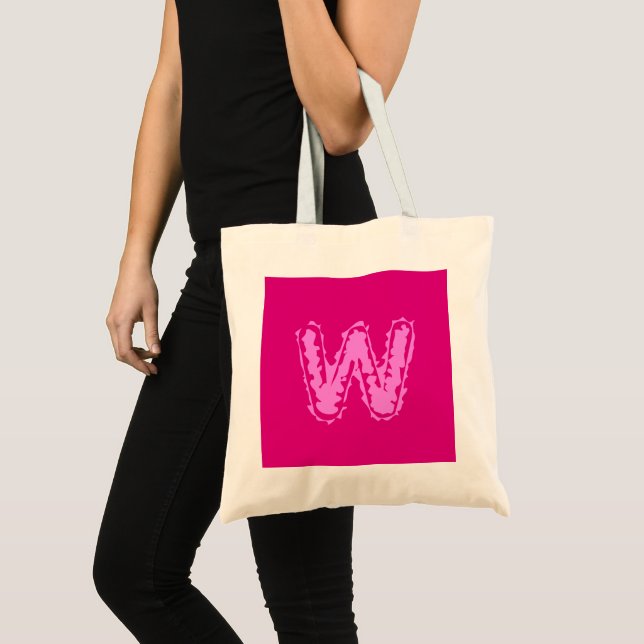 Creepy Monogram Rosa på Rosa Tygkasse (Framsida (produkt))
