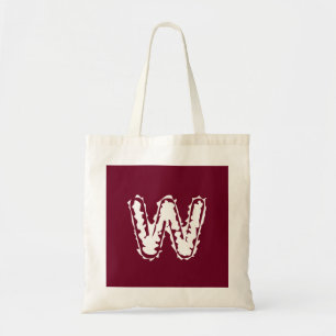 Creepy Monogram White på Red Tygkasse