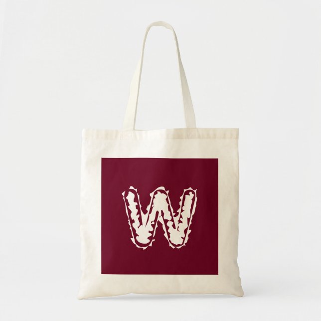 Creepy Monogram White på Red Tygkasse (Framsidan)