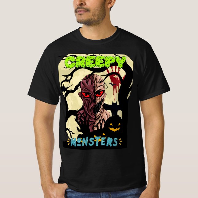 Creepy monster t shirt (Framsida)