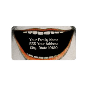 Creepy Mouth Adressetikett
