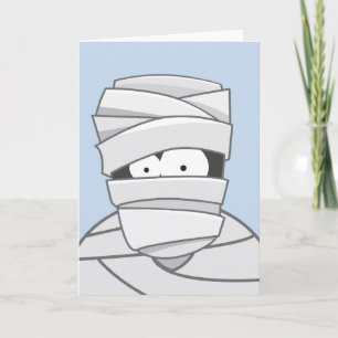 Creepy Mummy Kids Halloween-gratulationskort Kort