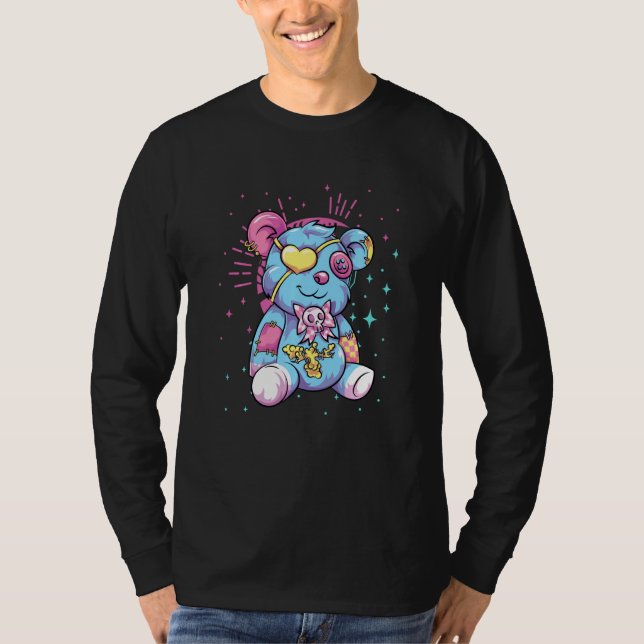 Creepy Nalle Kowai Pagan Occult Scary Pastel T Shirt (Framsida)