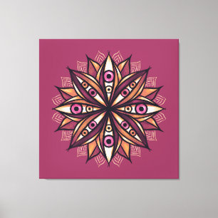 Creepy Ögon Psychedelic Flower Trippy Art Canvastryck