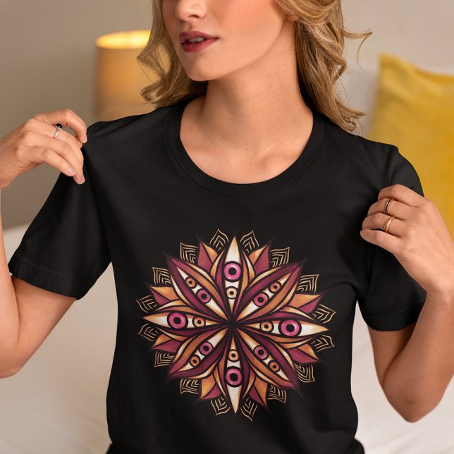 Creepy Ögon Psychedelic Flower Trippy Art T Shirt (Skapare uppladdad)