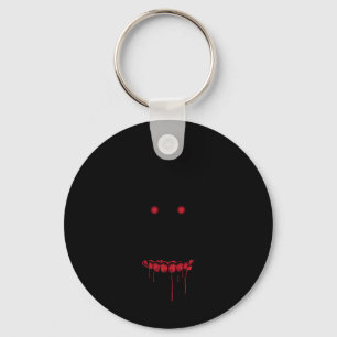 Creepy Ögon Skull med tänder och röd Ögon Hallowee Nyckelring