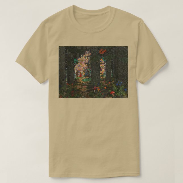 Creepy Old Witch Retro Fairy Tale Hansel and Grete T Shirt (Design framsida)