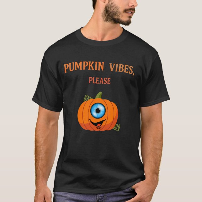 Creepy One-Eyed Pumpkin Halloween Tee (Framsida)