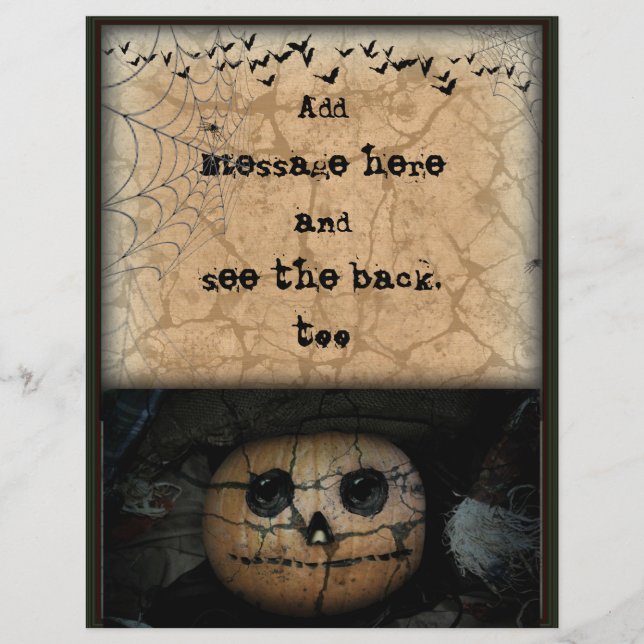 Creepy Orange Pumpkin Jack-o-Lantern (Framsida)