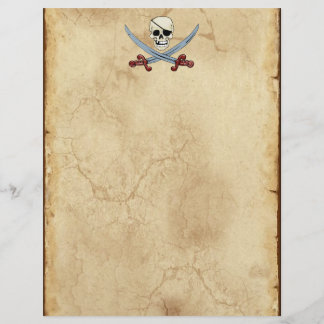 Creepy Pirat Skull och korsade skärlass
