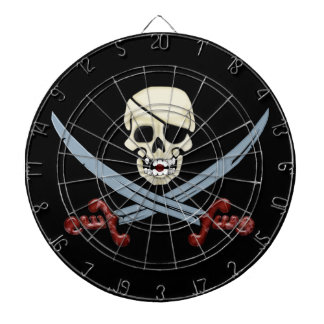 Creepy Pirat Skull och korsade skärlass Piltavla