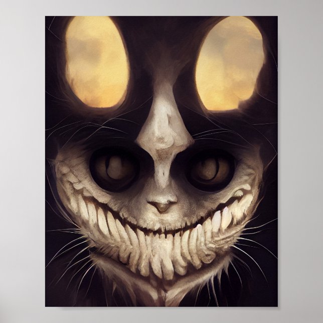Creepy pooky horror cat poster (Framsidan)