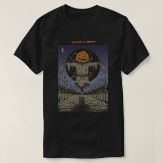 Creepy Pumpkin Fågelskrämma Halloween Horror T Shirt