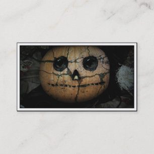 Creepy Pumpkin Jack-o-Lantern Visitkort