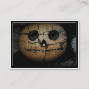 Creepy Pumpkin Jack-o-Lantern Visitkort