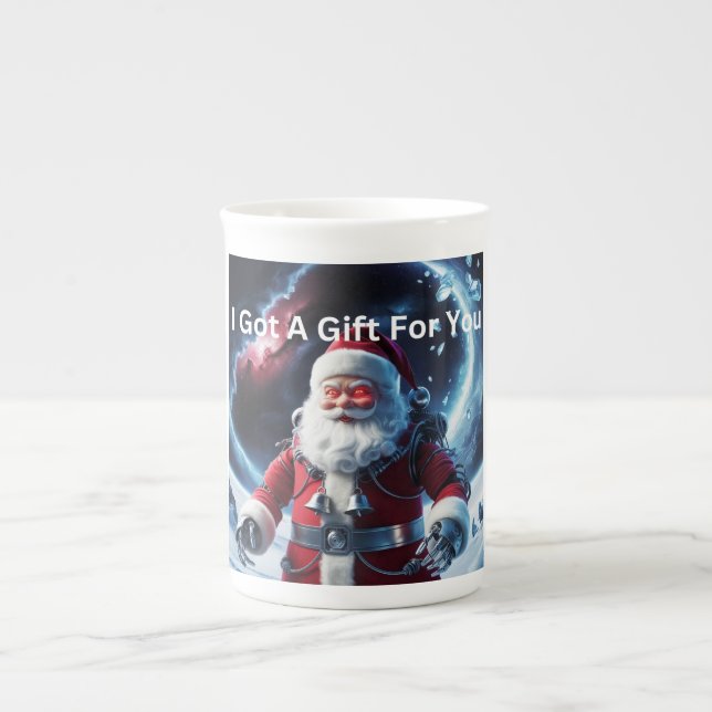 creepy Robot Santa Benporslin Mugg (Framsidan)