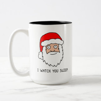 Creepy roligt Santa Två-Tonad Mugg