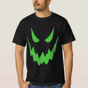 Creepy Roligt Scary Pumpkin Jack o lantern Ansikte T Shirt
