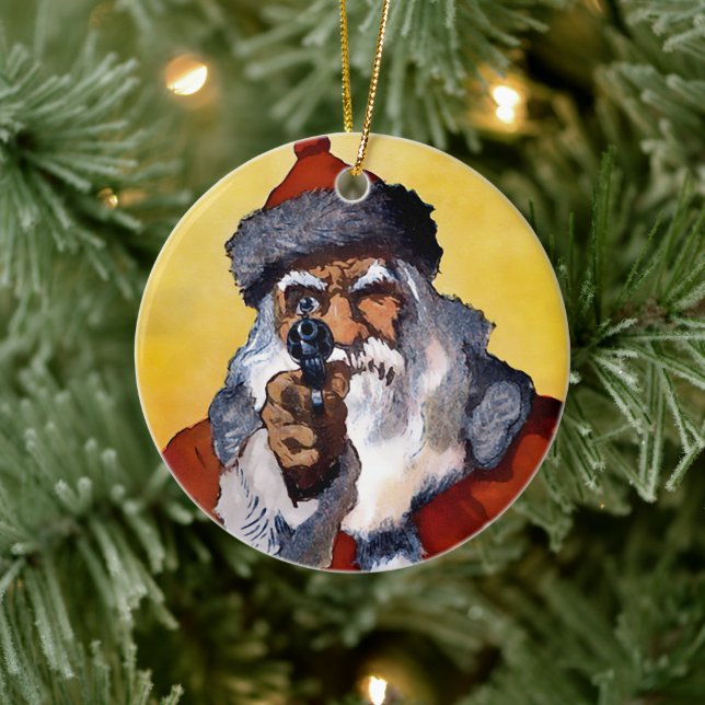 Creepy Santa Ceramic jul Ornament (Träd)