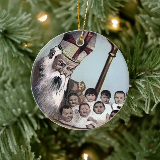 Creepy Santa Ceramic jul Ornament (Träd)