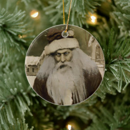 Creepy Santa Ceramic jul Ornament