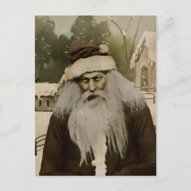 Creepy Santa Postcard Vykort (Framsida)